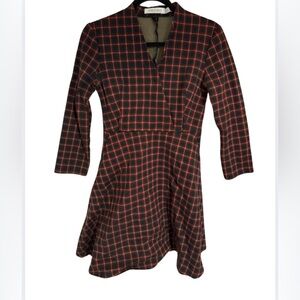 Vintage Fall Dress Checkered size L